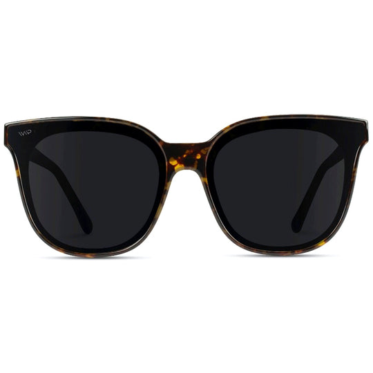 Wearme Pro Lucy Oversized Square Sunglasses - Blaze Tortoise Frame/Black Lens