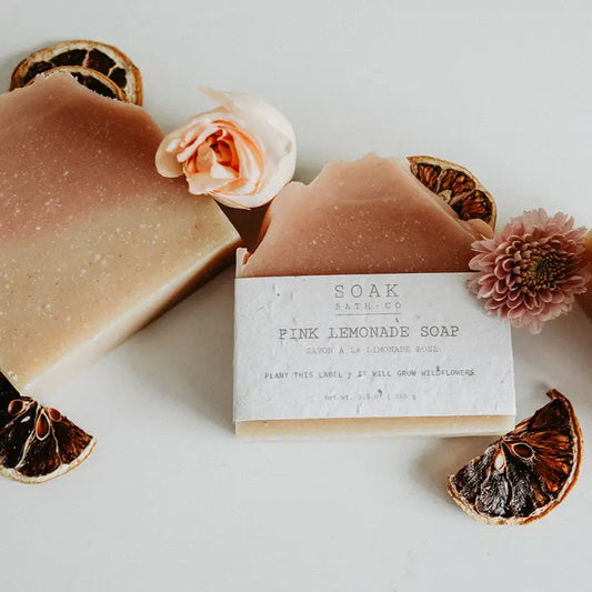 SOAK Bath Co Pink Lemonade Soap Bar