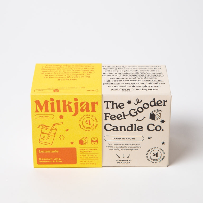 Milk Jar Coconut Soy 8oz Candle - Lemonade - Coconut, Lime & Pine Coconut