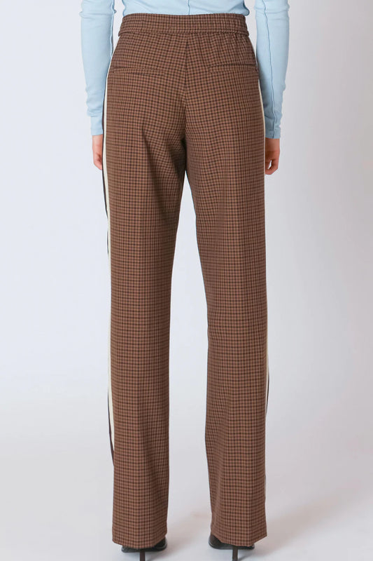 Dex Pants Menswear Straight Leg Pant - Brown Checkard