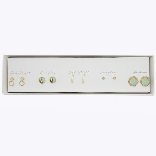 Fashion City 5 Pairs Multipack Stud Earring