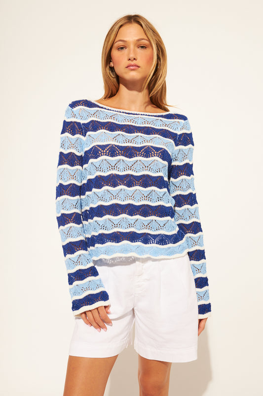 John + Jenn Bay Wild Sweater - Waves