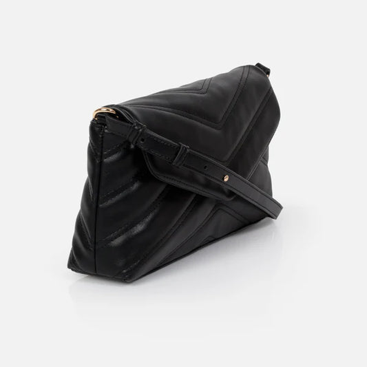 Bizou Quilted Crossbody Handbag - Black