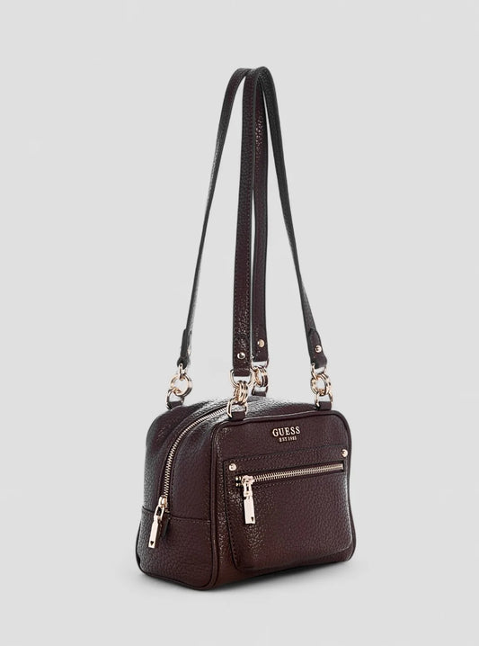 Guess Marsha Box Shoulder Bag - Espresso