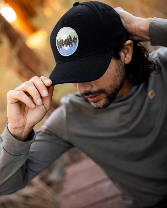 Ten Tree Lake Patch Elevation Hat - Meteorite Black & Light Moss