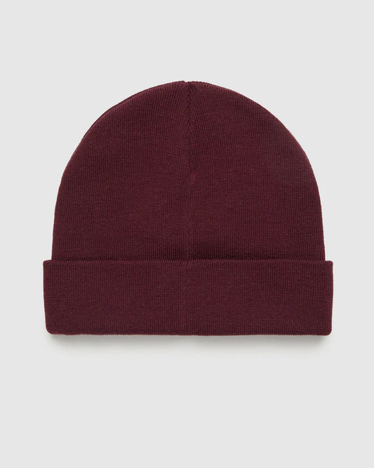 Ten Tree Wool Kurt Beanie - Deep Burgundy
