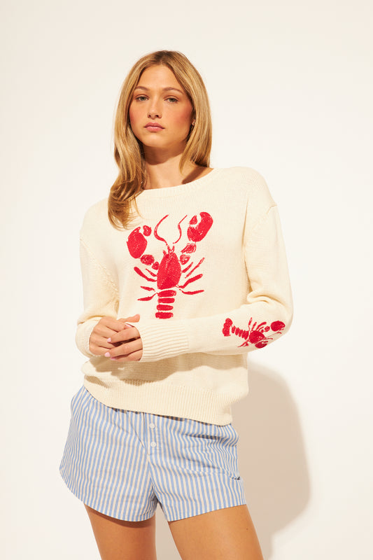 John+Jenn Caesar Sweater With Lobsters