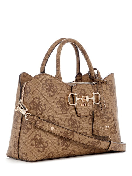 Guess Jaine Logo Girlfriend Satchel - Latte Logo