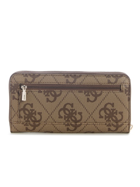 Guess Jaine Logo Slg Large Zip Around - Latte Logo