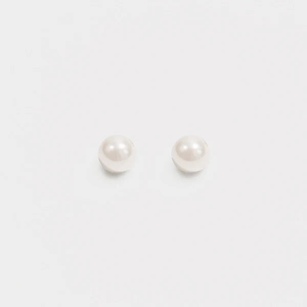 Bizou Silver 8mm Pearl Earrings