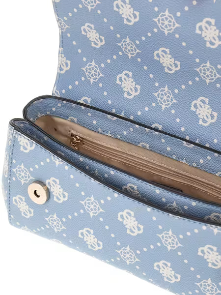 Guess Emelie Logo SLG Large Zip Around - Light Blue