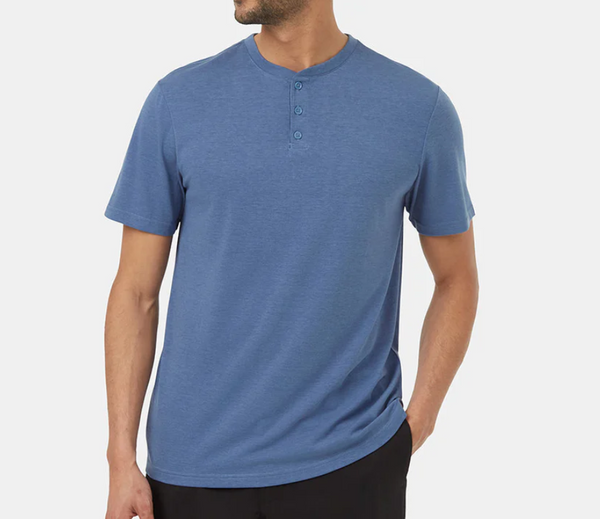 Ten Tree TreeBlend Henley T-Shirt - Canyon Blue