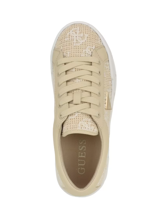 Guess Embroidered Logo Shoes - Natural