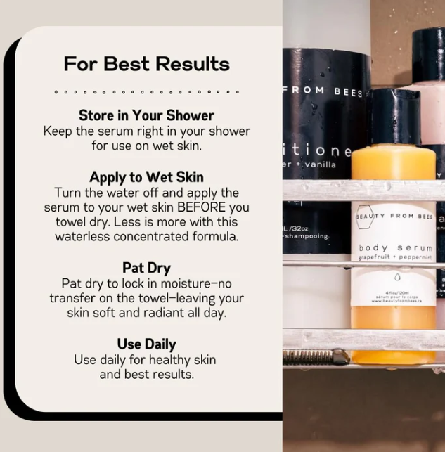 Beauty From Bees Body Serum 1L/32oz - Sweet Vanilla