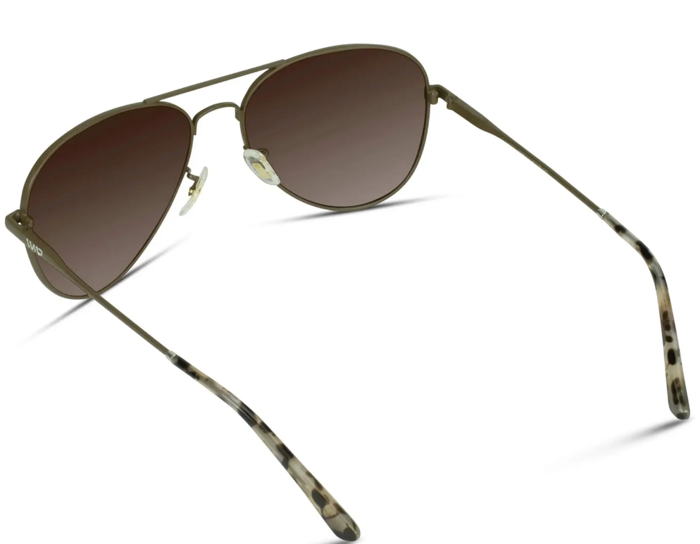 Wear Me Pro Maxwell Polarized Aviator Frame Sunglasses - Woodland