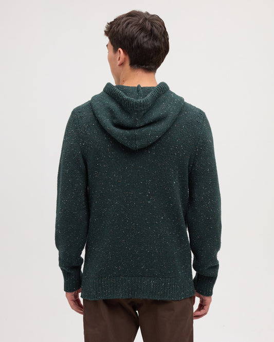 Ten Tree Fraser Fleck Sweater - Dark Forest Green Fleck