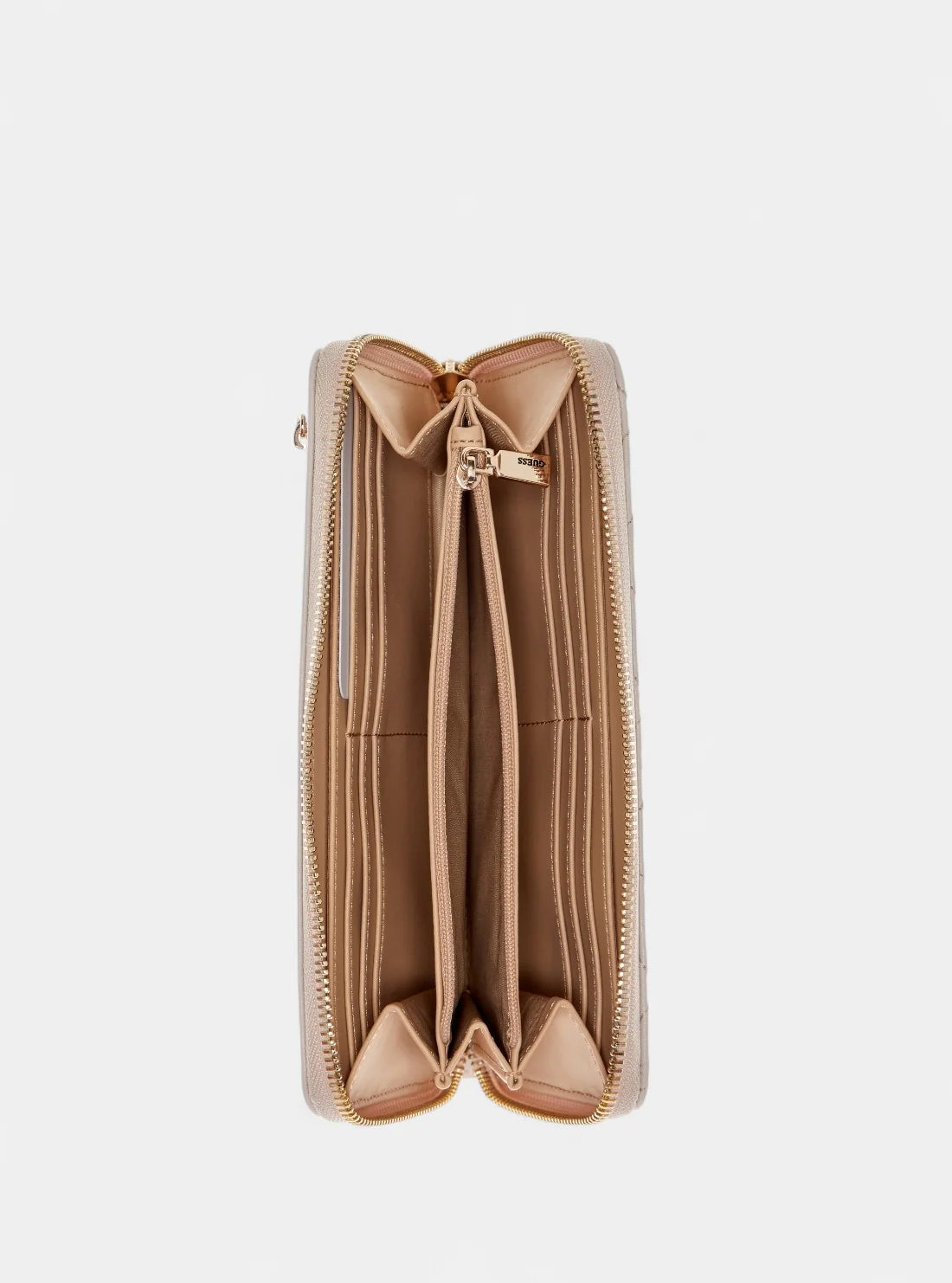 Guess Large Zip Around Wallet - Brown