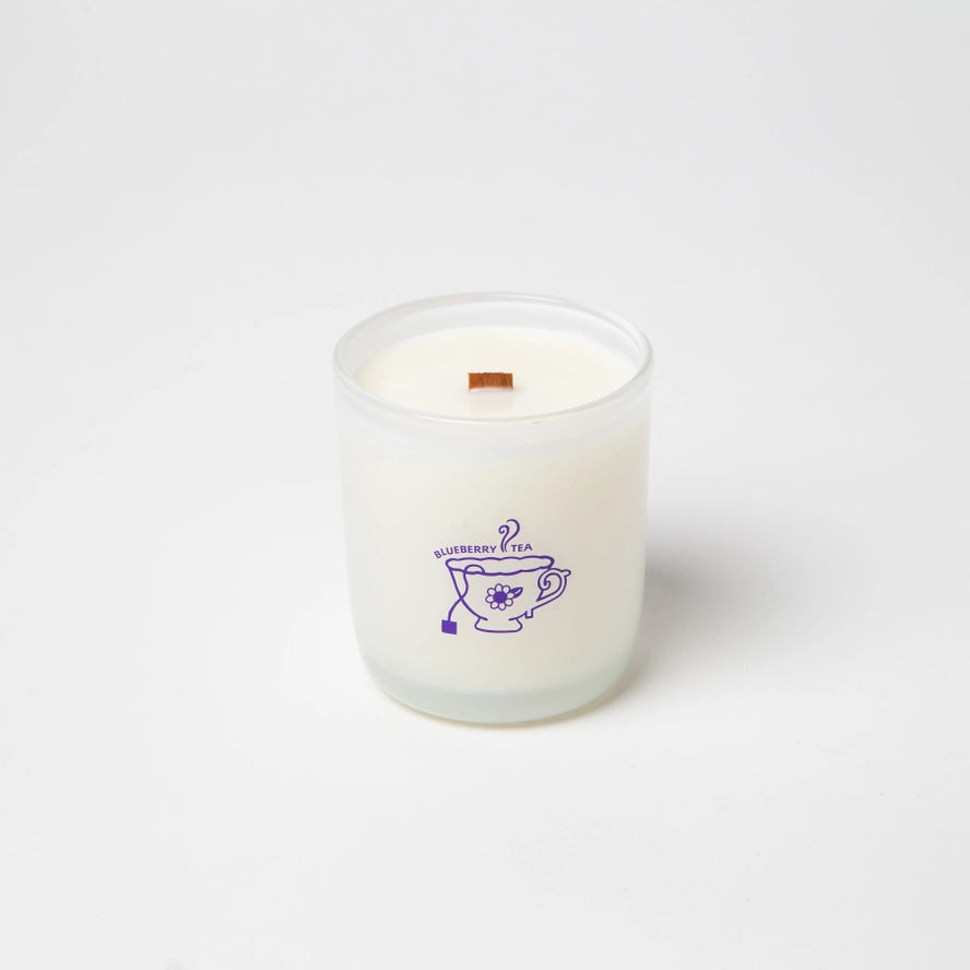 Milk Jar Candle 8oz Blueberry Tea - Blueberry, Amber, Vanilla