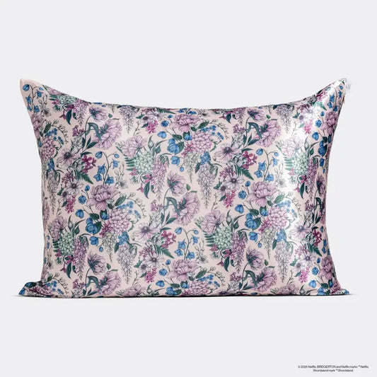 Kitsch x Bridgerton Satin Pillowcase in Wisteria