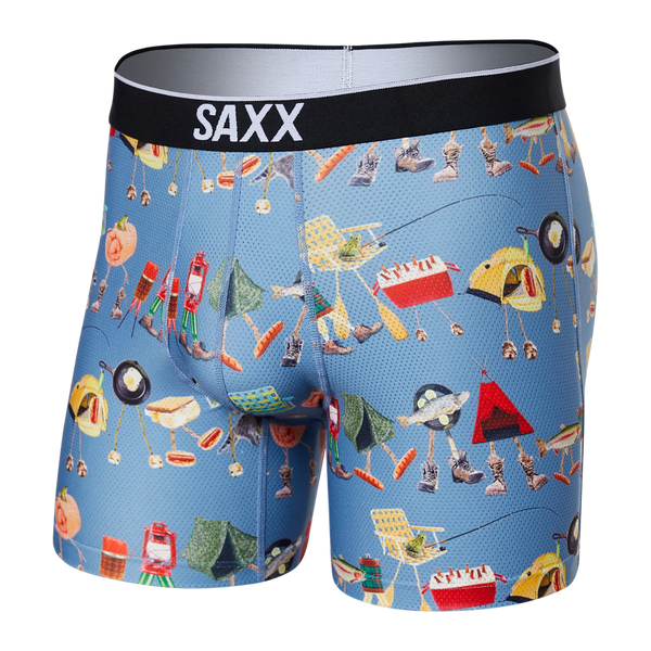 Saxx Volt Breath Mesh Boxers - Take A Hike Blue