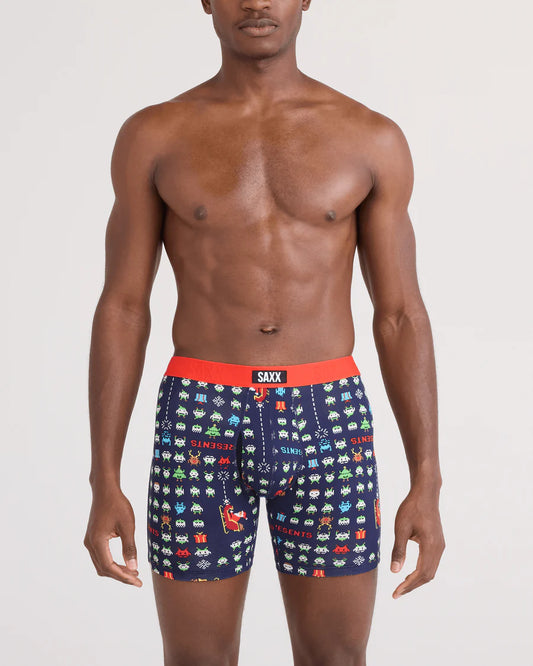 Saxx Boxers Blue Vibe Xtra BB Fly - Sleigh Invaders Maritime
