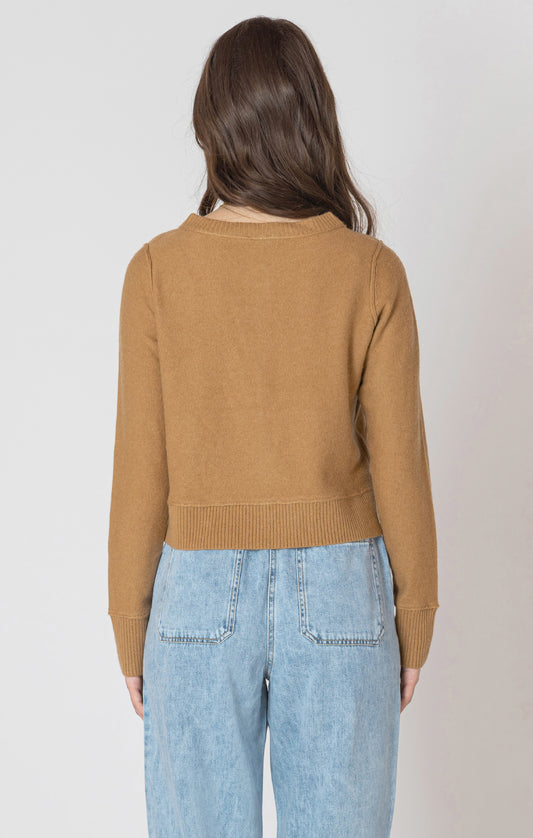 Dex Easy Crewneck Cardigan - Toffee