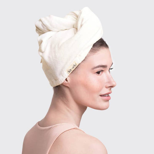 Kitsch Quick Dry Hair Towel - Ivory