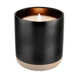 Sweet Water Decor Citronella 12 oz Black Stoneware Candle - Outdoor