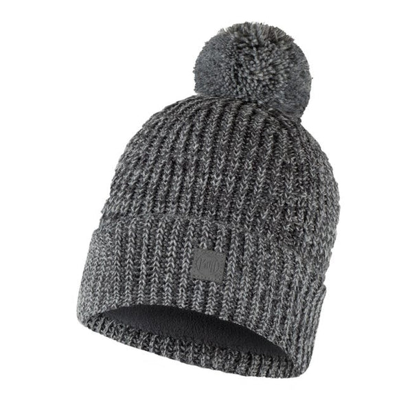 Buff Knitted and Fleece Hat - Grey Heather