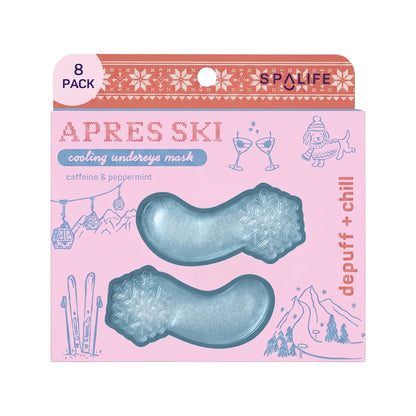 Spa Life Christmas Holiday Apres Ski Cooling Undereye Patches - 8 Pk