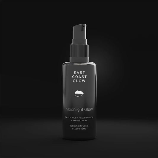 East Coast Glow Moonlight Glow Iceberg Infused Sleep Cream - Bakuchiol + Resveratrol + Ferulic Acid