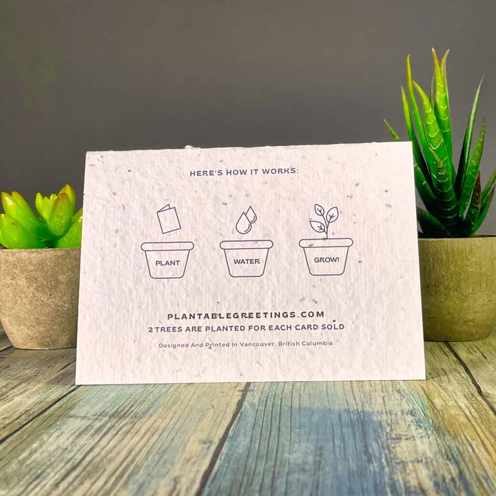Plantable Greetings Card - Moose