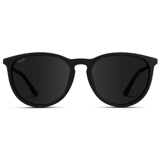 Wearme Pro Drew Round Polarized Metal Temple Sunglasses - Black