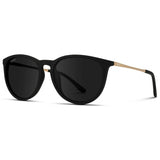 Wearme Pro Drew Round Polarized Metal Temple Sunglasses - Black