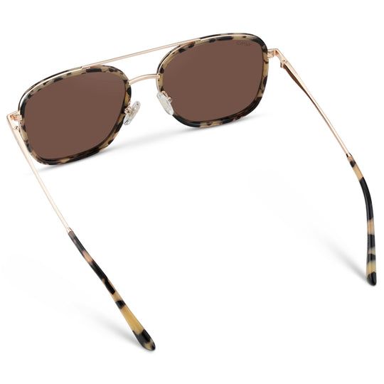 Wear Me Pro Gia Sunglasses - Beige Tortoise/Brown Lens