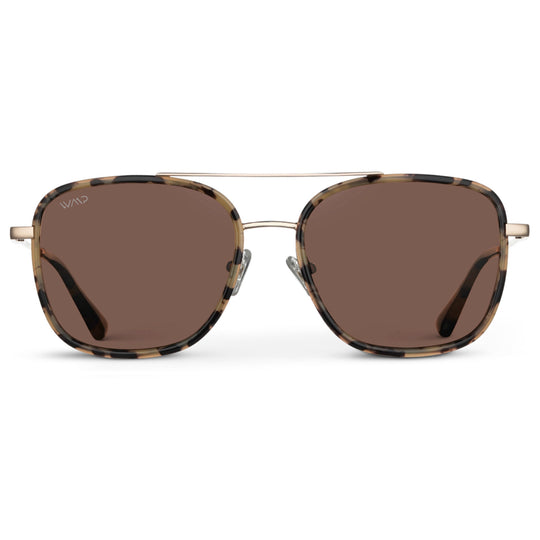Wear Me Pro Gia Sunglasses - Beige Tortoise/Brown Lens