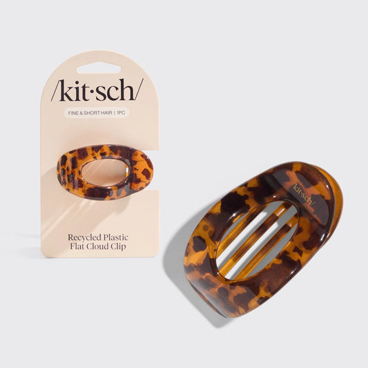 Kitsch Recycled Plastic Small Flat Cloud Clip - Tort