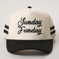 Fashion City Sunday Funday Embroidered Two Tone Trucker Hat