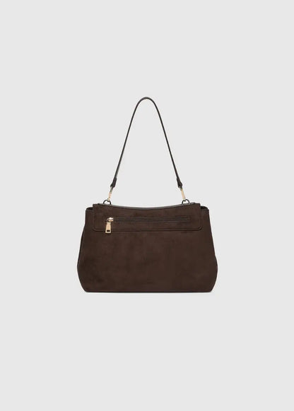 Louenhide Arden Suede Shoulder Bag - Chocolate