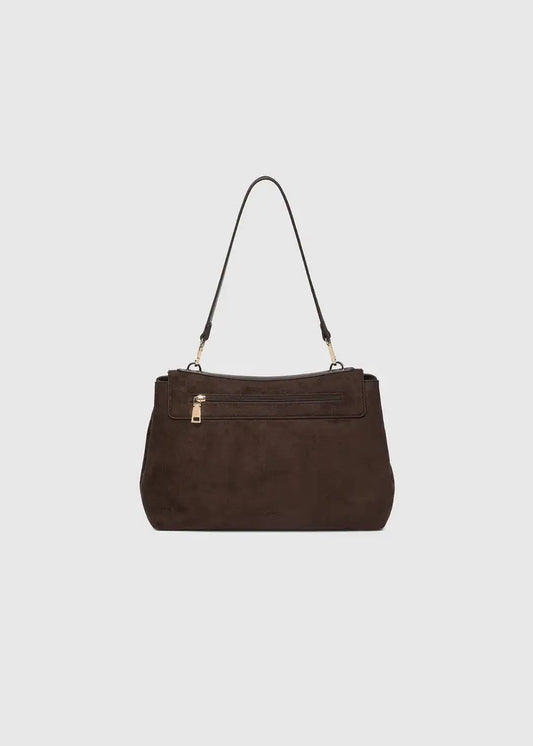 Louenhide Arden Suede Shoulder Bag - Chocolate