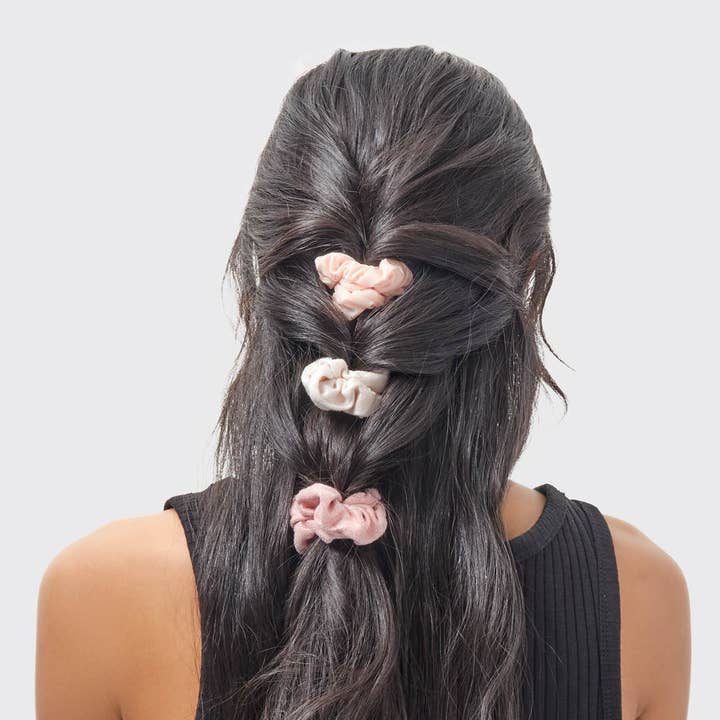 Kitsch Textured Scrunchies 5pc Set - Terracotta