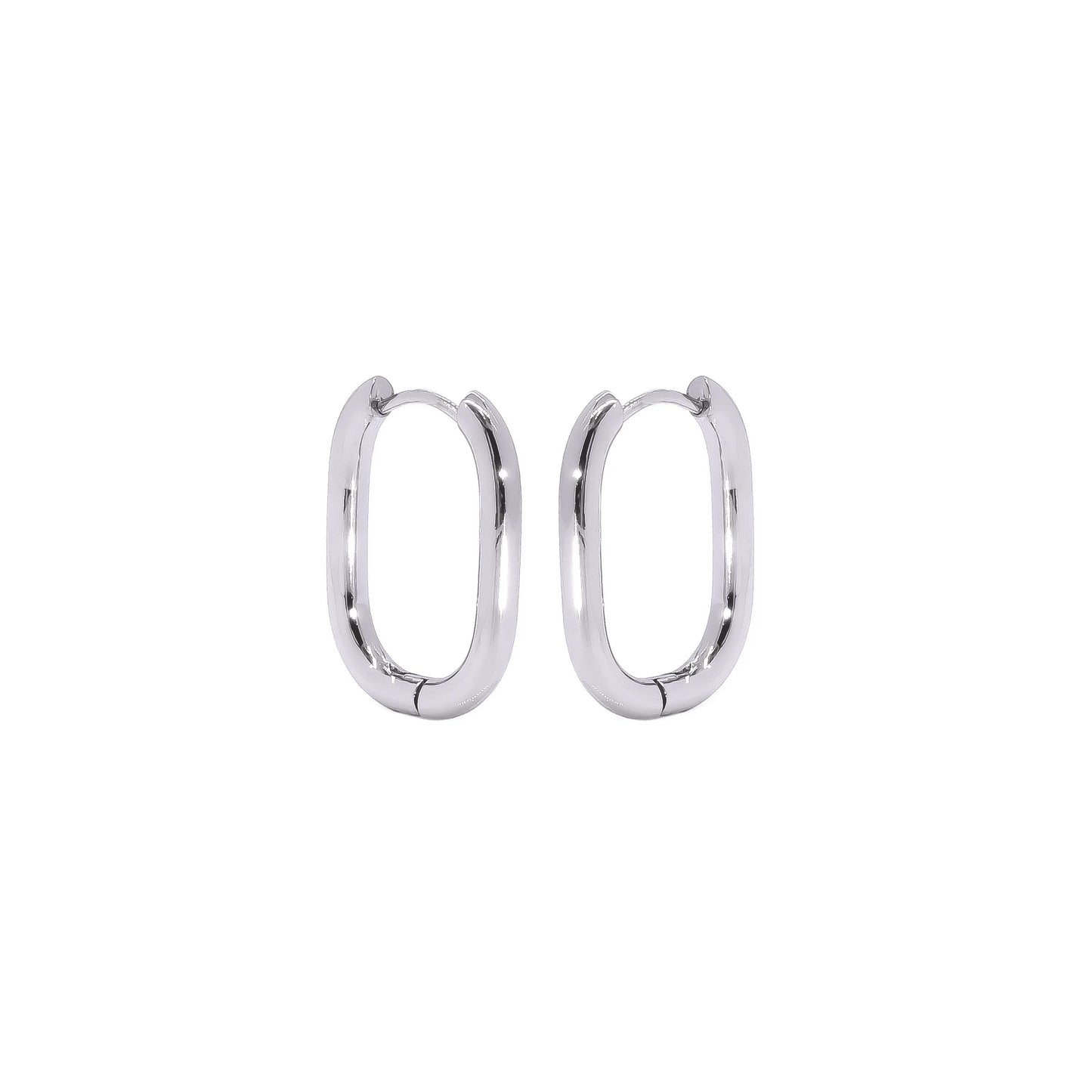 Eliasz and Ella Genuine Hoop Earrings - Silver