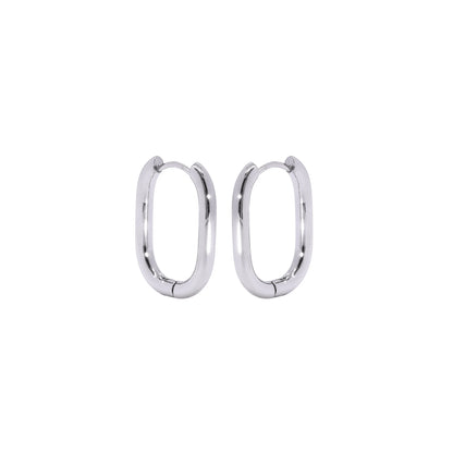 Eliasz and Ella Genuine Hoop Earrings - Silver