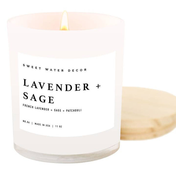 Sweet Water Decor 11oz Soy Candle - Lavender and Sage