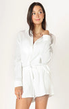 Dex Textured Button Up Blouse - Off White