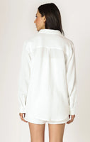 Dex Textured Button Up Blouse - Off White