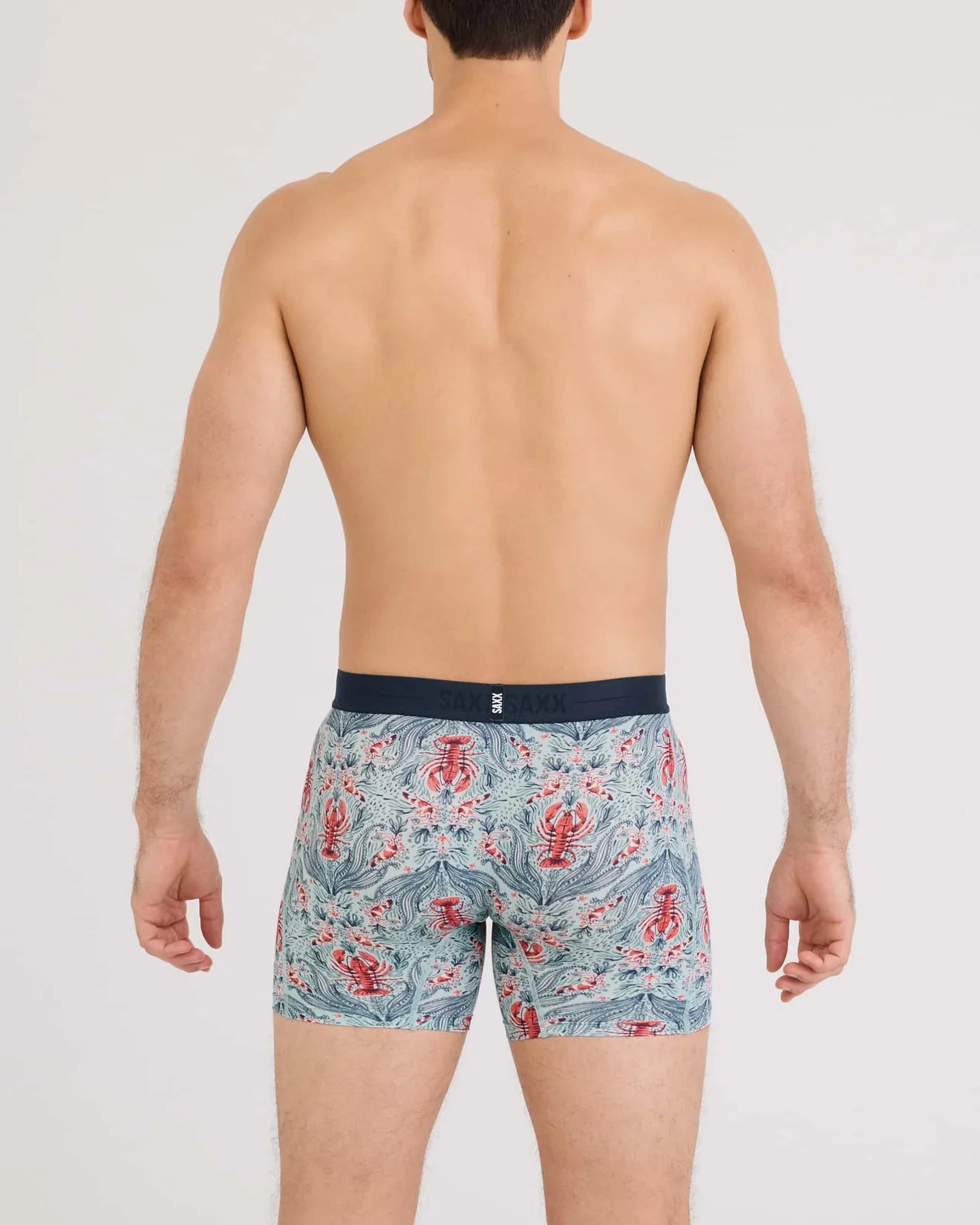 Saxx Smooth Luxe Miro Modal Boxer Brief - Lobster Flourish & Mint