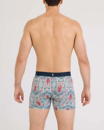 Saxx Smooth Luxe Miro Modal Boxer Brief - Lobster Flourish & Mint