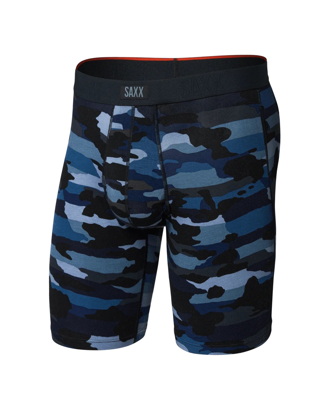 Saxx Vibe Xtra Soft Comfort Long Boxer Brief Fly - Cloudbank Camo & Navy