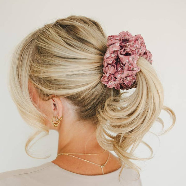 Shop ANDi Jumbo Scrunchie - Cranberry Rose